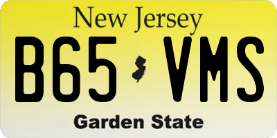 NJ license plate B65VMS