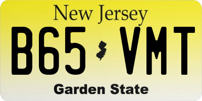 NJ license plate B65VMT