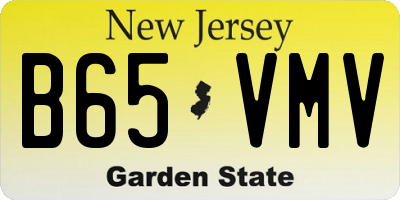 NJ license plate B65VMV