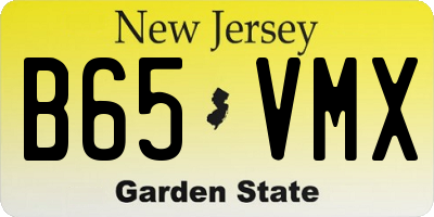 NJ license plate B65VMX