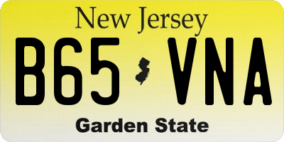 NJ license plate B65VNA
