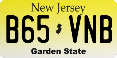 NJ license plate B65VNB
