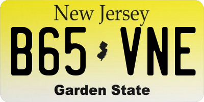 NJ license plate B65VNE