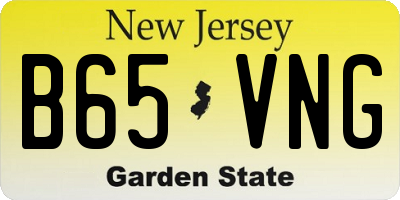 NJ license plate B65VNG