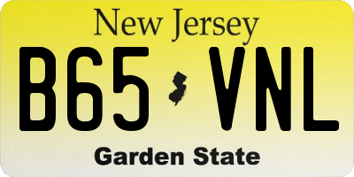 NJ license plate B65VNL