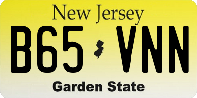 NJ license plate B65VNN