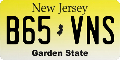 NJ license plate B65VNS