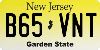 NJ license plate B65VNT
