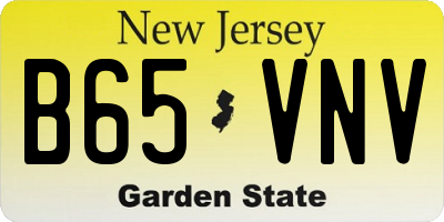 NJ license plate B65VNV