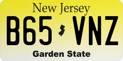 NJ license plate B65VNZ