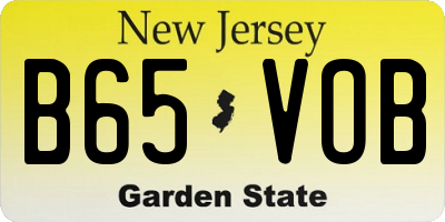 NJ license plate B65VOB