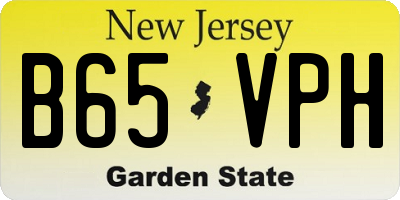 NJ license plate B65VPH
