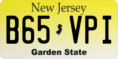 NJ license plate B65VPI