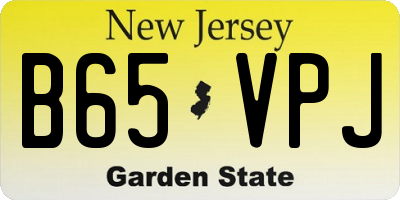 NJ license plate B65VPJ