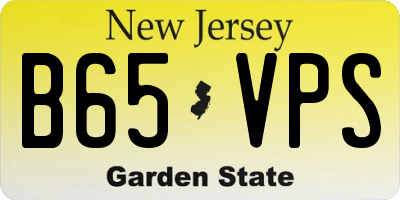 NJ license plate B65VPS
