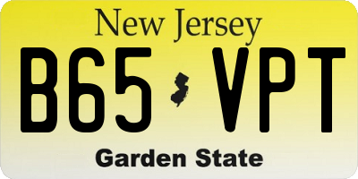 NJ license plate B65VPT
