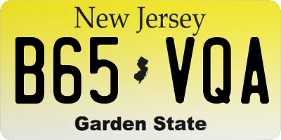 NJ license plate B65VQA