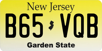 NJ license plate B65VQB