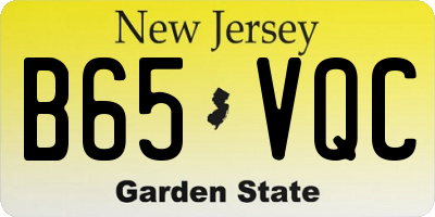 NJ license plate B65VQC