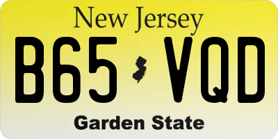 NJ license plate B65VQD