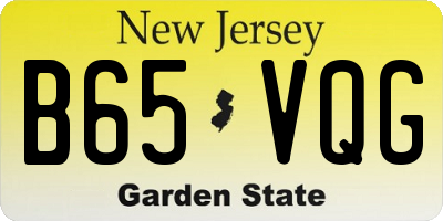 NJ license plate B65VQG