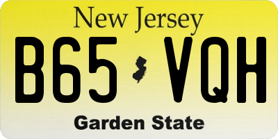 NJ license plate B65VQH