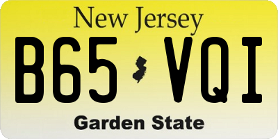 NJ license plate B65VQI