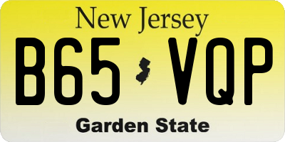 NJ license plate B65VQP