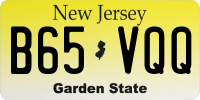NJ license plate B65VQQ