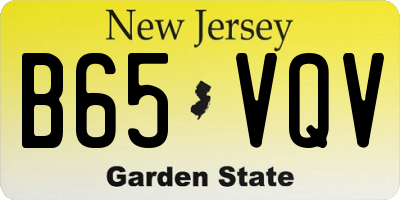NJ license plate B65VQV