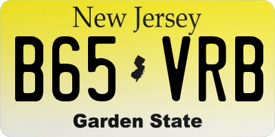 NJ license plate B65VRB