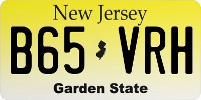 NJ license plate B65VRH