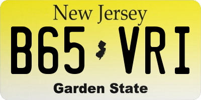 NJ license plate B65VRI