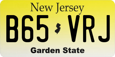 NJ license plate B65VRJ