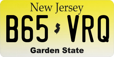 NJ license plate B65VRQ