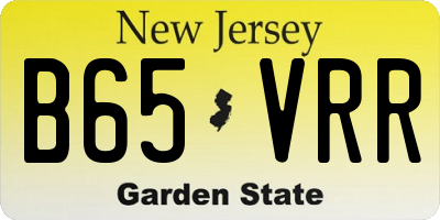 NJ license plate B65VRR