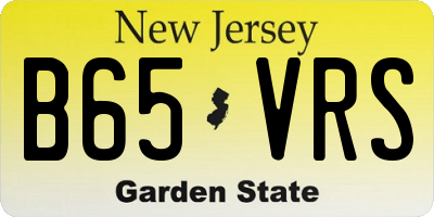 NJ license plate B65VRS