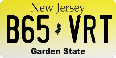 NJ license plate B65VRT