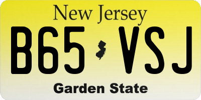 NJ license plate B65VSJ