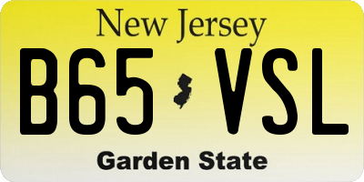NJ license plate B65VSL
