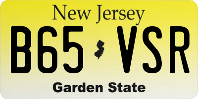 NJ license plate B65VSR
