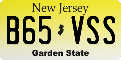 NJ license plate B65VSS