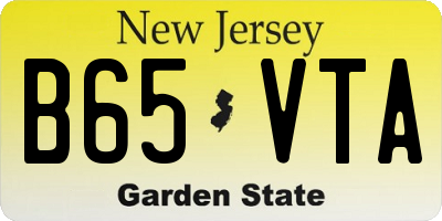 NJ license plate B65VTA