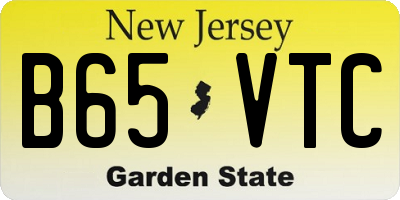 NJ license plate B65VTC