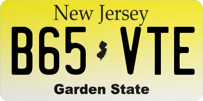 NJ license plate B65VTE