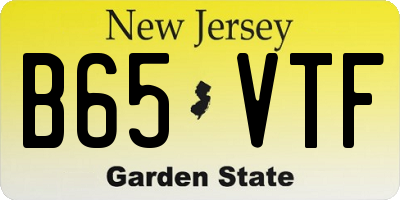 NJ license plate B65VTF