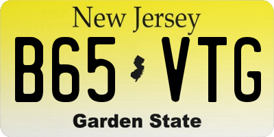 NJ license plate B65VTG