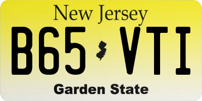 NJ license plate B65VTI