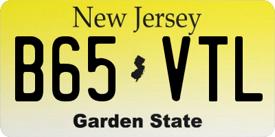 NJ license plate B65VTL