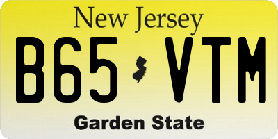 NJ license plate B65VTM